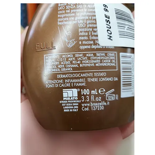 Photo de l’avis officiel: Breeze Argan Déodorant — risque: Risque chimique