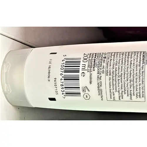 Photo de l’avis officiel: PANTENE Pro-V Nature Fusion Revitalisant pour cheveux — risque: Risque chimique