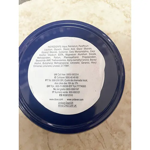 Foto do aviso oficial: Dove Rich Nourishment cream Creme corporal — risco: Químico