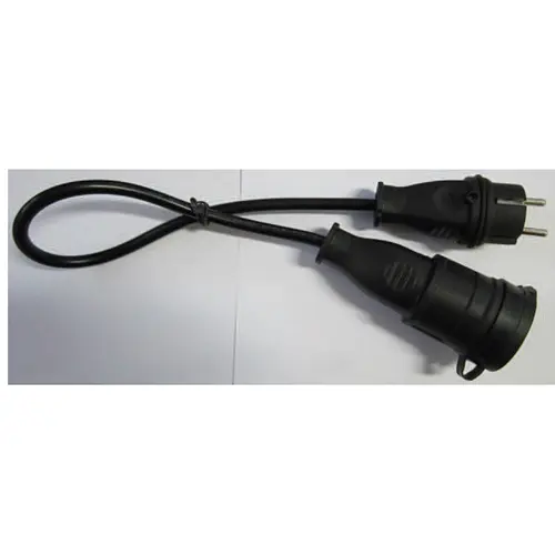 Photo from the official notice: Rallonge d'alimentation française de type mâle vers femelle, IP44 extension cord — burns & electric shock risk