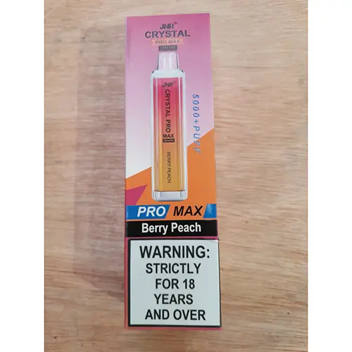 Photo from the official notice: JNR Crystal Pro Max Genuine 5000+ puffs disposable electronic cigarette — chemical risk