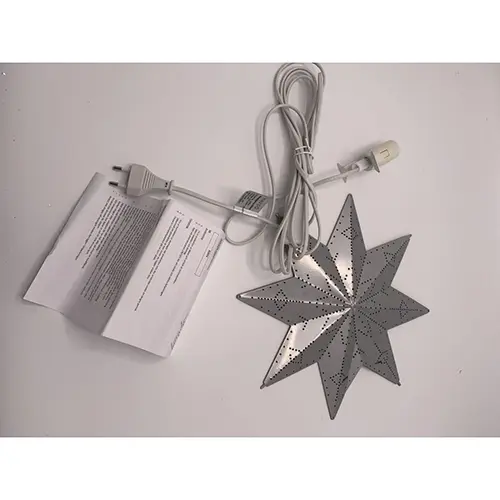 Photo de l’avis officiel: Dollarstore Metallstjärna silver Lampe — risque: Risque chimique