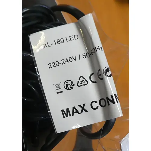 Photo de l’avis officiel: 180L LED LIGHT Chaîne d’éclairage — risque: Choc électrique