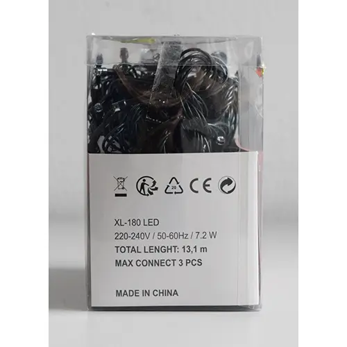 Photo de l’avis officiel: 180L LED LIGHT Chaîne d’éclairage — risque: Choc électrique