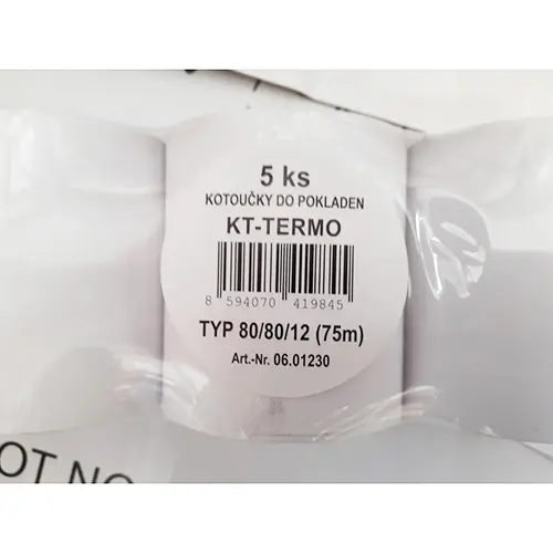 Foto do aviso oficial: KT - TERMO cash register discs Papel térmico para caixa registadora — risco: Químico