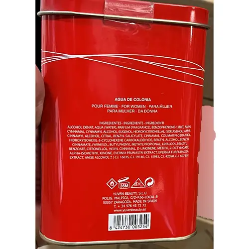 Foto aus der offiziellen Meldung: Yuven Beauty Eau de toilette pour femme 100 - 108 -115 -118 - 119 — Risiko: Chemikalie