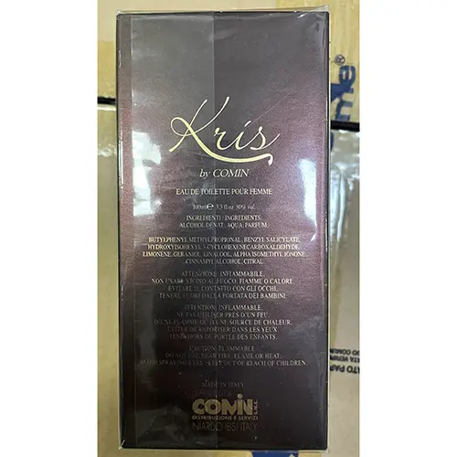 Photo de l’avis officiel: Kris Kris by Comin pour femme Parfum — risque: Risque chimique