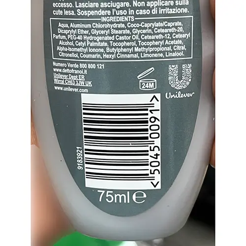 Foto dell’avviso ufficiale: Dove Deodorante men care clean comfort — rischio: Rischio chimico