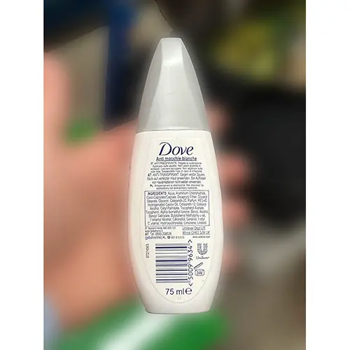 Photo de l’avis officiel: Dove Invisible dry Déodorant — risque: Risque chimique (A12/01764/24)
