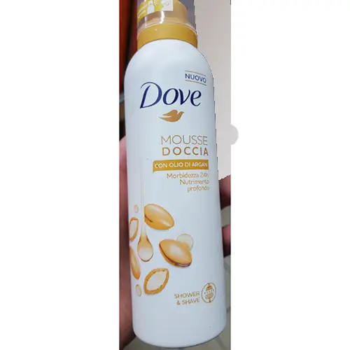 Foto dell’avviso ufficiale: Dove Mousse doccia con olio di argan Mousse per capelli — rischio: Rischio chimico