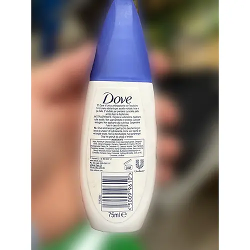 Photo de l’avis officiel: Dove Original Déodorant — risque: Risque chimique