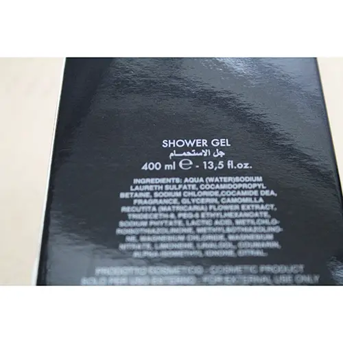 Photo de l’avis officiel: Rocco Barocco Last King Gel douche — risque: Risque chimique