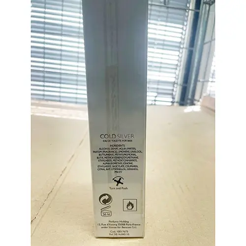 Photo de l’avis officiel: BENETTON Cold Silver Eau de toilette — risque: Risque chimique