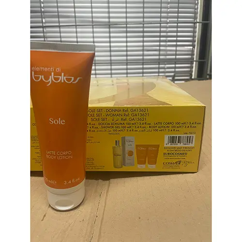 Photo de l’avis officiel: Byblos Sole Lait pour le corps — risque: Risque chimique (A12/01732/24)