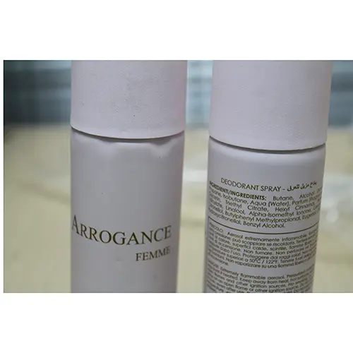Photo de l’avis officiel: Arrogance Femme Déodorant — risque: Risque chimique