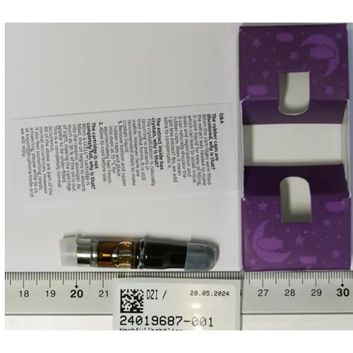 Foto del aviso oficial: EUPHORIA CBD CARTRIDGE with Hemp Extract BEDTIME Cigarrillo electrónico — riesgo: Otros riesgos para la salud