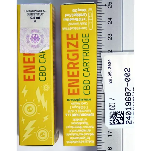 Zdjęcie z oficjalnego zgłoszenia: EUPHORIA CBD CARTRIDGE with Hemp Extract ENERGIZE Elektroniczny wkład papierosowy — ryzyko: Zagrożenie zdrowia/inne