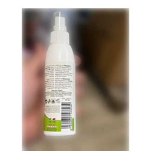 Foto uit de officiële melding: Suarez Parfums &amp; Cosmetics Sweet Care deoparfum no gas Deodorant — risico: Chemische risico's