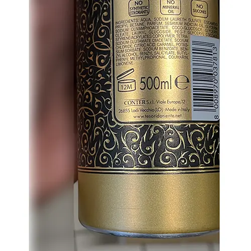 Photo de l’avis officiel: Tesori d'Oriente Royal Oud dello Yemen Crème de bain — risque: Risque chimique