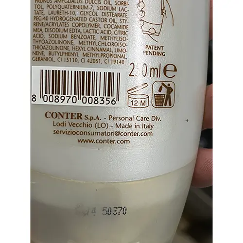 Photo de l’avis officiel: Vidal Premium extra idratante Crème de douche — risque: Risque chimique