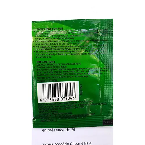 Photo de l’avis officiel: Green Soulby Powder cockroach killing bait Insecticide — risque: Risque chimique