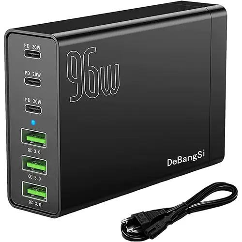 Photo de l’avis officiel: HONGYEE AC/USB adapter Multi-USB port charger Chargeur — risque: Choc électrique