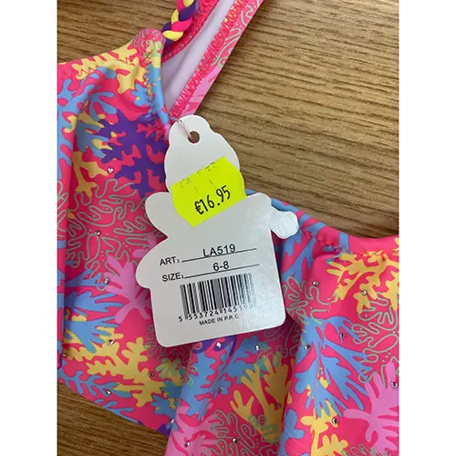 Foto uit de officiële melding: power flower kids Kinderbikini — risico: Verwonding