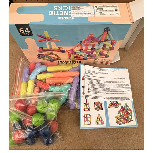 Foto do aviso oficial: STEM Magnetic Sticks Conjunto de quebra-cabeças magnético — risco: Ferimentos