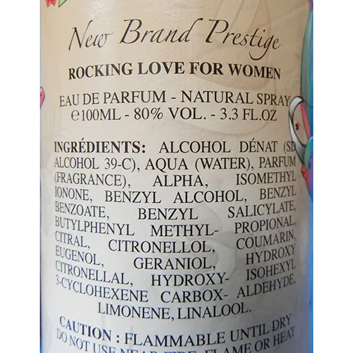 Photo de l’avis officiel: New Brand ROCKING LOVE Parfum — risque: Risque chimique