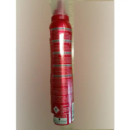 Photo de l’avis officiel: Schwarzkopf/Taft SHINE MOUSSE ULTRA STRONG 4 Mousse de cheveux — risque: Risque chimique