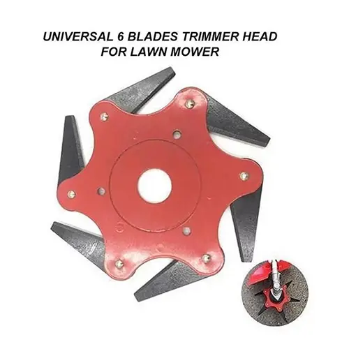 Photo de l’avis officiel: Fbiannely Universal 6 blades trimmer head for lawn mower Fixation pour coupe-brosses — risque: Blessures