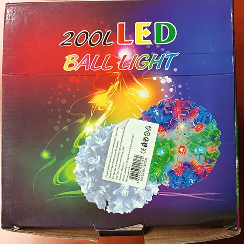 Photo de l’avis officiel: 200L LED KULOVÉ SVĚTLO Lampe à bille LED — risque: Choc électrique