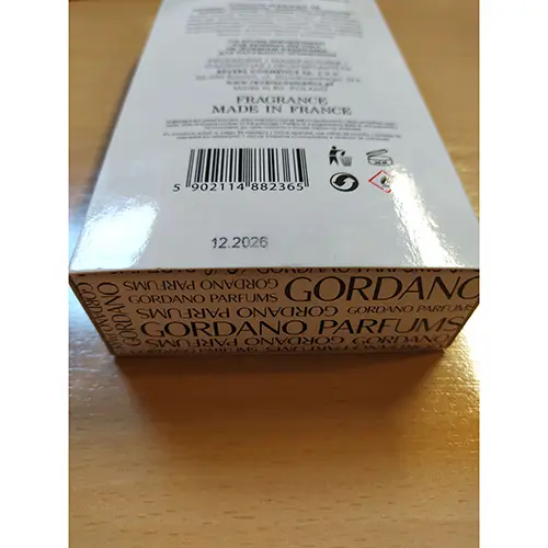 Photo de l’avis officiel: GORDANO PARFUMS Ciocco Madame 38  Chateau Eau de toilette — risque: Risque chimique