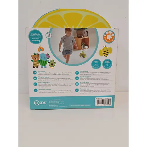 Photo from the official notice: FROOTIMALS, GIGGLE Arrastador primeros pasos pull-along toy — suffocation risk