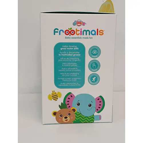 Photo from the official notice: FROOTIMALS, GIGGLE Arrastador primeros pasos pull-along toy — suffocation risk