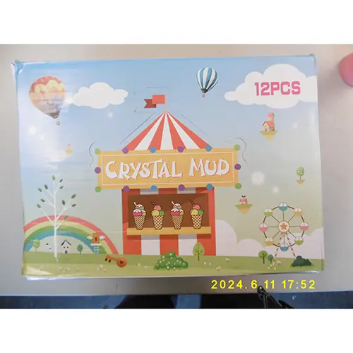 Photo de l’avis officiel: Q-touch CRYSTAL MUD Slime de jouet — risque: Risque chimique (A12/01946/24)
