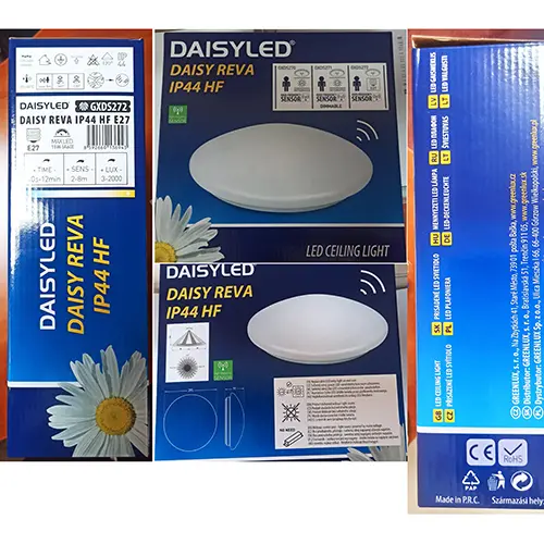 Foto do aviso oficial: DAISYLED DAISY REVA Candeeiro de teto — risco: Cortes & Choque elétrico