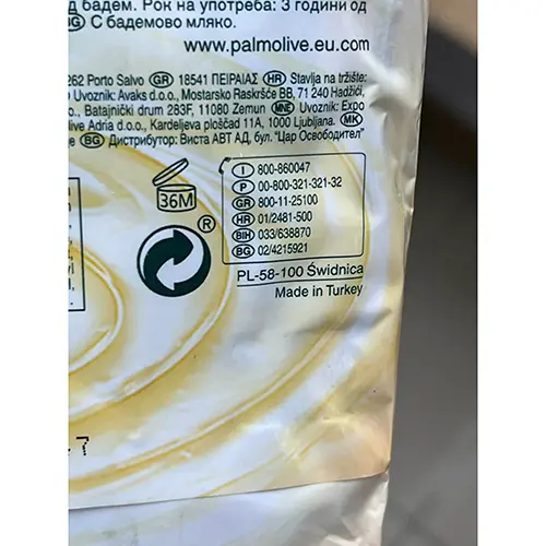 Foto dell’avviso ufficiale: Palmolive Naturals Saponette 3 + 1 extra pack — rischio: Rischio chimico
