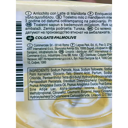 Foto dell’avviso ufficiale: Palmolive Naturals Saponette 3 + 1 extra pack — rischio: Rischio chimico