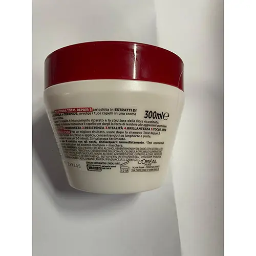 Photo de l’avis officiel: L'OREAL Elvive Maschera Total Repair Masque capillaire — risque: Risque chimique