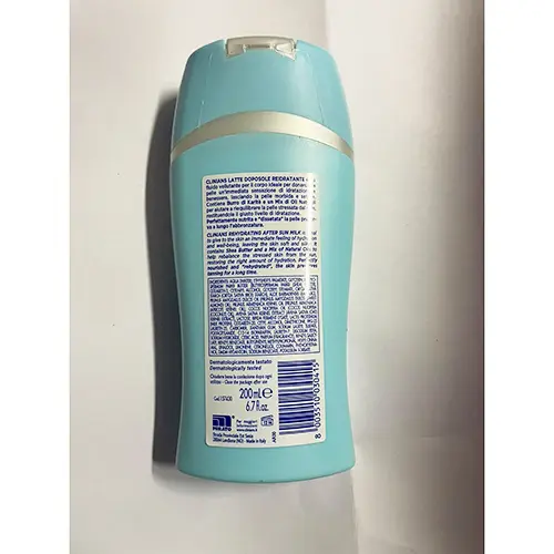 Photo from the official notice: Clinians Sun Doposole after sun cream — chemical risk