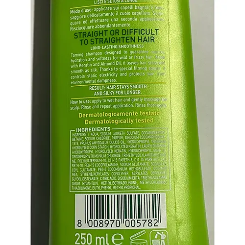 Photo de l’avis officiel: Vidal LISCIO &amp; SETA Shampoo — risque: Risque chimique