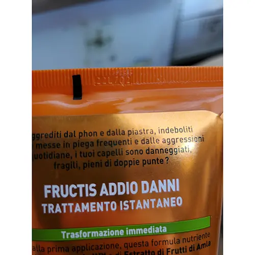 Photo de l’avis officiel: Fructis Addio danni trattamento istantaneo Crème capillaire — risque: Risque chimique