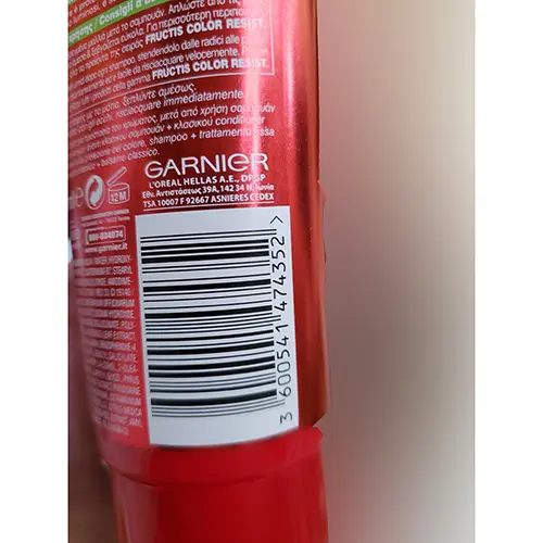 Photo de l’avis officiel: Garnier Color resist Crème capillaire — risque: Risque chimique