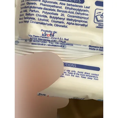 Photo de l’avis officiel: Idrofil Germol Wipes + Lingettes désinfectantes — risque: Risque chimique
