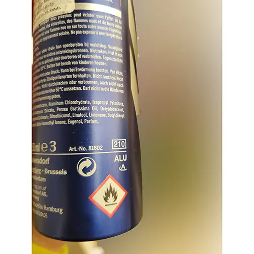 Foto dell’avviso ufficiale: Nivea men Dry impact Deodorante spray — rischio: Rischio chimico