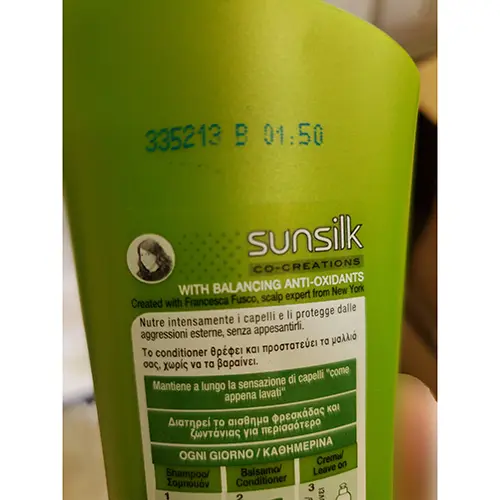 Photo de l’avis officiel: Sunsilk Co-Creations Après-shampooing — risque: Risque chimique