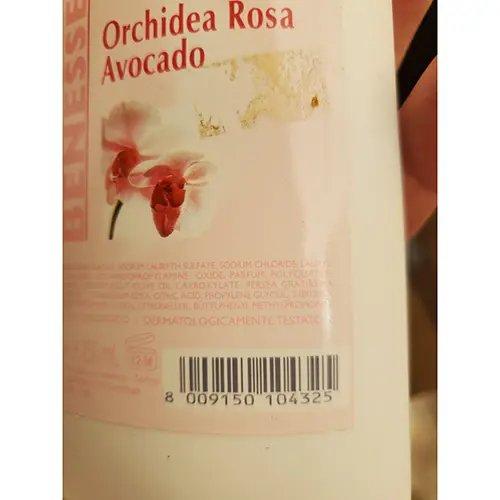 Photo de l’avis officiel: Venus rilassante Orchidea Rosa Avocado Mousse de douche — risque: Risque chimique