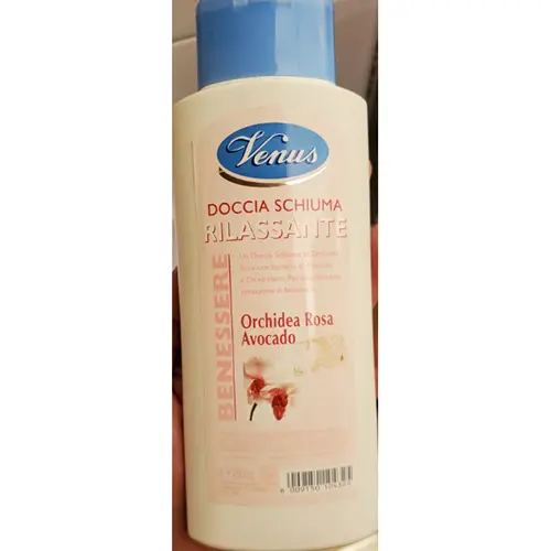 Photo de l’avis officiel: Venus rilassante Orchidea Rosa Avocado Mousse de douche — risque: Risque chimique
