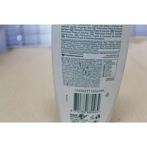 Foto dell’avviso ufficiale: Palmolive Fresh &amp; Volume Shampoo — rischio: Rischio chimico